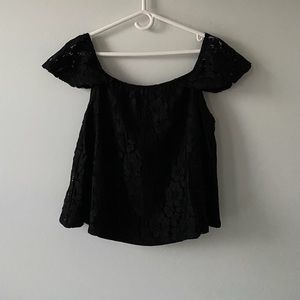 Bluenotes Black Off The Sleeve Top